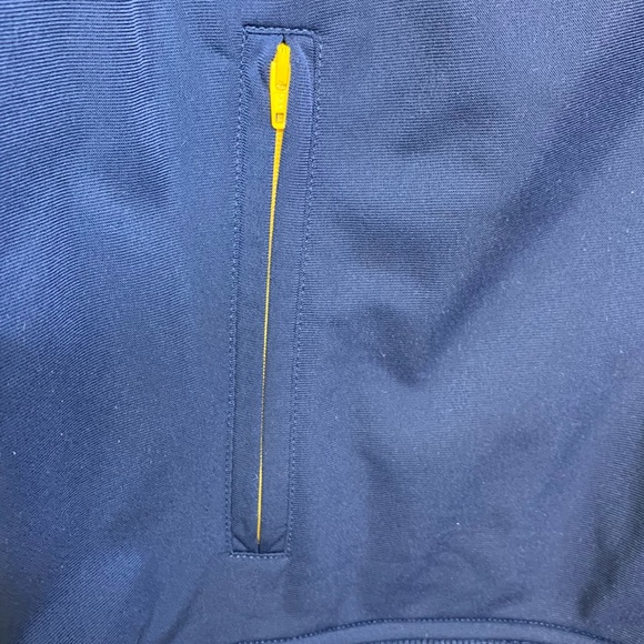 Vintage American Eagle Full Zip Track Jacket Fleece Lined Navy Gold Men’s L - Picture 5 of 8